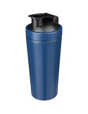 Gourde simple paroi de 750 ml en acier inoxydable recyclé Orla Matières : silicone Couleurs : bleu cobalt marquage couleur éclat