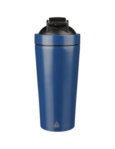 Gourde simple paroi de 750 ml en acier inoxydable recyclé Orla Matières : silicone Couleurs : argenté personnalisation rapide en