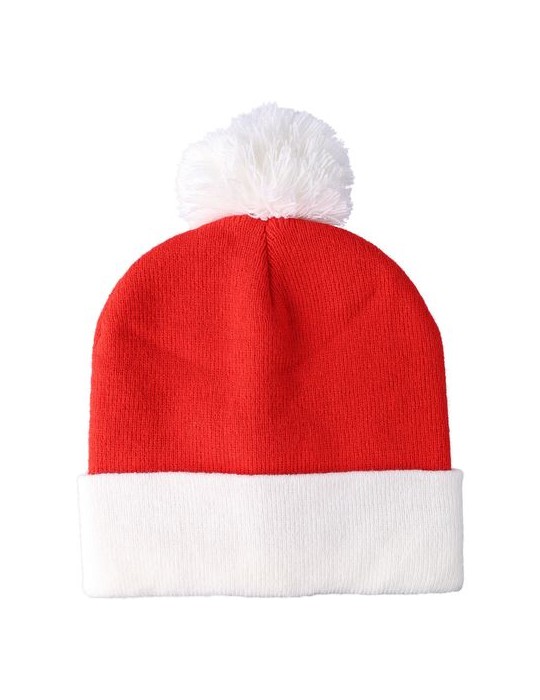 Bonnet de Noël tricoté en acrylique Eleni