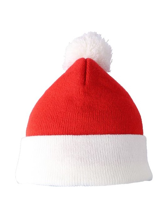 Bonnet de Noël tricoté en acrylique Eleni