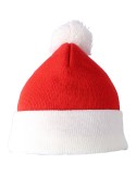 Bonnet de Noël tricoté en acrylique Eleni Matières : acrylique Couleurs : rouge personnalisable avec votre logo