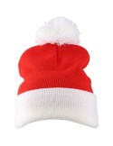 Bonnet de Noël tricoté en acrylique Eleni Matières : acrylique Couleurs : rouge cadeau entreprise pas cher