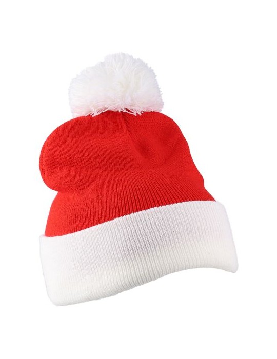 Bonnet de Noël tricoté en acrylique Eleni