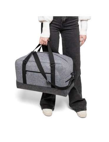 Sac de sport rPET en feutre Corliss Matières : polyester Couleurs : gris foncé cadeau entreprise pas cher