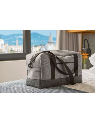 Sac de sport rPET en feutre Corliss Matières : polyester Couleurs : gris foncé personnalisation rapide en France