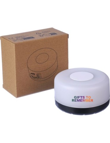 Lampe de camping rechargeable en ABS Hadrian Matières : ABS Couleurs : noir impression logo haute qualité