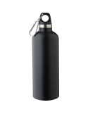Gourde double paroi de 500 ml en acier inoxydable recyclé Lysandra Matières : aluminium Couleurs : noir personnalisable avec vot