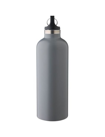 Gourde double paroi de 500 ml en acier inoxydable recyclé Lysandra Matières : aluminium Couleurs : noir cadeau client original