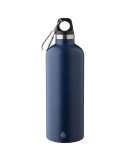 Gourde double paroi de 500 ml en acier inoxydable recyclé Lysandra Matières : aluminium Couleurs : bleu cadeau entreprise pas ch