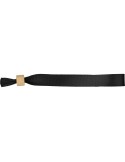 Bracelet en rPET 300D Tarian Matières : bambou Couleurs : noir personnalisation rapide en France
