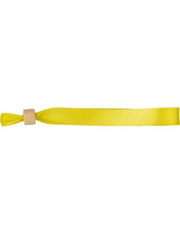 Bracelet en rPET 300D Tarian Matières : bambou Couleurs : jaune cadeau collaborateur premium