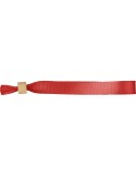 Bracelet en rPET 300D Tarian Matières : bambou Couleurs : rouge marquage laser ultra précis