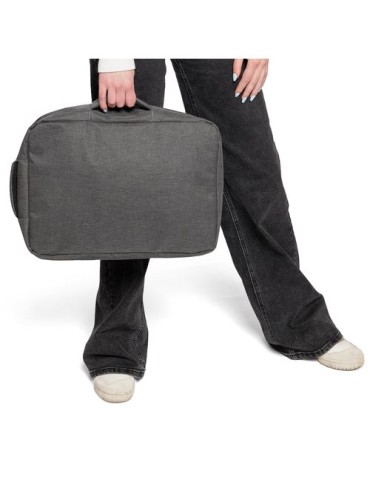 Sac à dos porte-ordinateur en rPET 300D Eulalia Matières : polyester Couleurs : noir objet promo petit budget