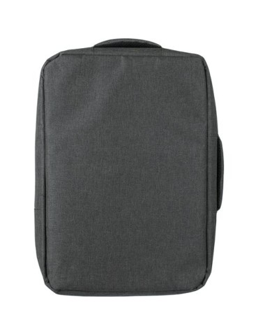 Sac à dos porte-ordinateur en rPET 300D Eulalia Matières : polyester Couleurs : gris goodies publicitaire événementiel