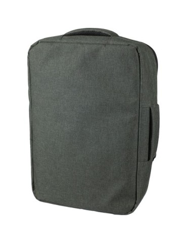 Sac à dos porte-ordinateur en rPET 300D Eulalia Matières : polyester Couleurs : gris impression haute définition