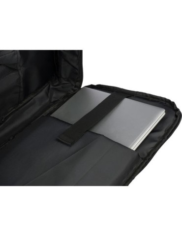 Sac à dos porte-ordinateur en rPET 300D Eulalia Matières : polyester Couleurs : gris objet publicitaire robuste