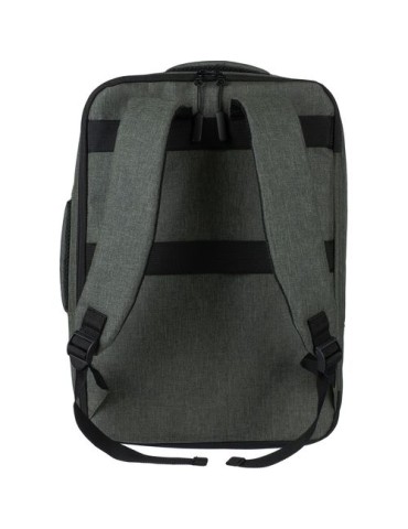 Sac à dos porte-ordinateur en rPET 300D Eulalia Matières : polyester Couleurs : vert impression haute définition