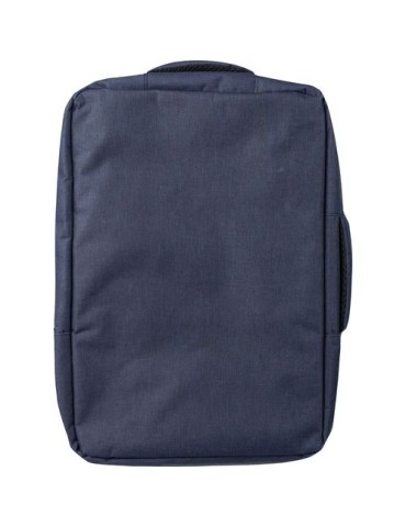 Sac à dos porte-ordinateur en rPET 300D Eulalia Matières : polyester Couleurs : bleu cadeau entreprise pas cher