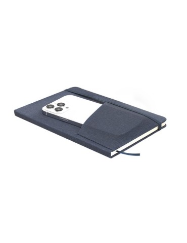 Bloc Notes Waylon Couleurs : gris Matières : PU recyclé objet promotionnel éco-responsable