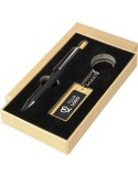 Coffret d’écriture en bambou Zaid Matières : acier inoxydable Couleurs : noir cadeau collaborateur premium