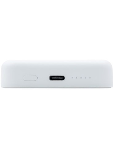 Chargeur BrandCharger Powercharge Wireless 5 000 Eco Matières : ABS recyclé Couleurs : blanc objet promotionnel éco-responsable