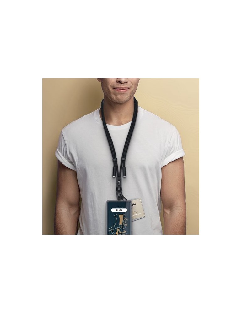 CÂBLE DE CHARGE LANYARD LONGUEUR RÉGLABLE POUR TÉLÉPHONE