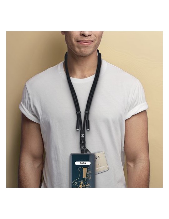 CÂBLE DE CHARGE LANYARD LONGUEUR RÉGLABLE POUR TÉLÉPHONE