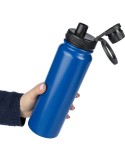 Gourde isotherme de 800 ml en acier inoxydable Zinnia Matières : acier inoxydable Couleurs : noir accessoire événementiel unique
