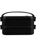 Lunch box en PP d’une capacité totale de 1 600 ml Selwyn Matières : silicone Couleurs : noir