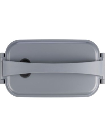 Lunch box en PP d’une capacité totale de 1 600 ml Selwyn Matières : silicone Couleurs : noir personnalisable avec votre logo