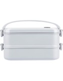 Lunch box en PP d’une capacité totale de 1 600 ml Selwyn Matières : silicone Couleurs : blanc goodies publicitaire événementiel