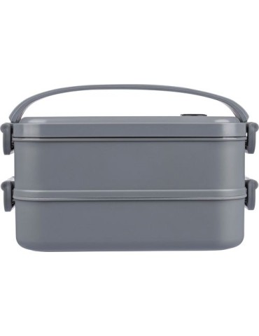 Lunch box en PP d’une capacité totale de 1 600 ml Selwyn Matières : silicone Couleurs : gris cadeau entreprise pas cher