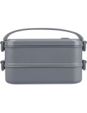 Lunch box en PP d’une capacité totale de 1 600 ml Selwyn Matières : silicone Couleurs : gris cadeau entreprise pas cher