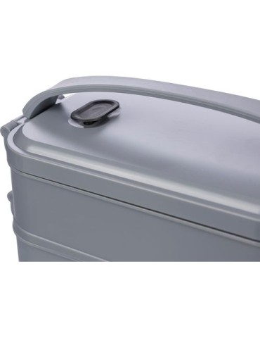 Lunch box en PP d’une capacité totale de 1 600 ml Selwyn Matières : silicone Couleurs : gris goodies entreprise design
