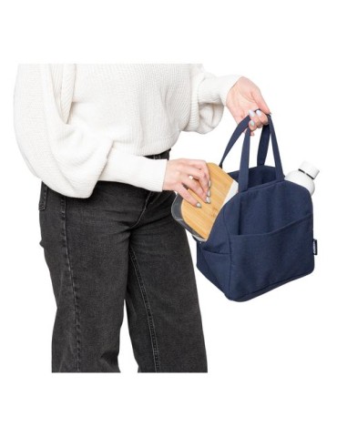 Sac isotherme en polycoton recyclé Elowen Couleurs : beige impression haute définition