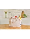 Sac isotherme en polycoton recyclé Elowen Couleurs : beige marquage couleur éclatante