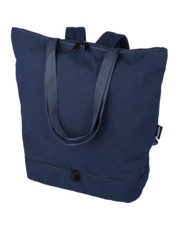Sac à dos porte-ordinateur en polycoton 330 g/m2 Osric Couleurs : bleu cadeau entreprise pas cher