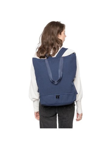 Sac à dos porte-ordinateur en polycoton 330 g/m2 Osric Couleurs : bleu impression haute définition