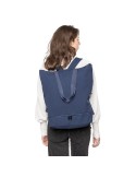 Sac à dos porte-ordinateur en polycoton 330 g/m2 Osric Couleurs : bleu impression haute définition