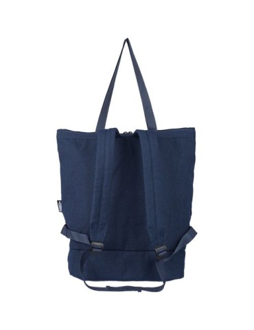 Sac à dos porte-ordinateur en polycoton 330 g/m2 Osric Couleurs : bleu accessoire événementiel unique