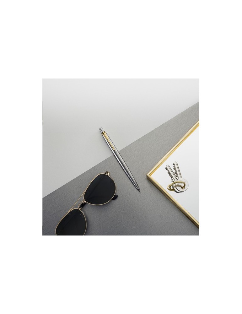 Parker Jotter Stylo recyclé en acier inox - bleu