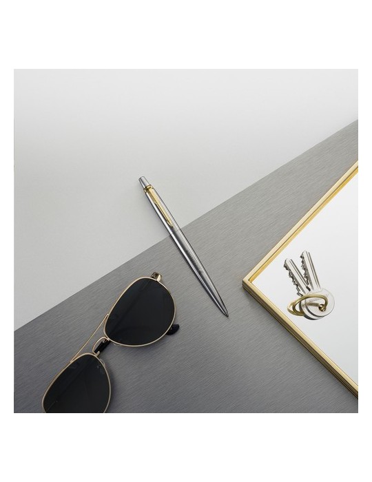 Parker Jotter Stylo recyclé en acier inox - bleu