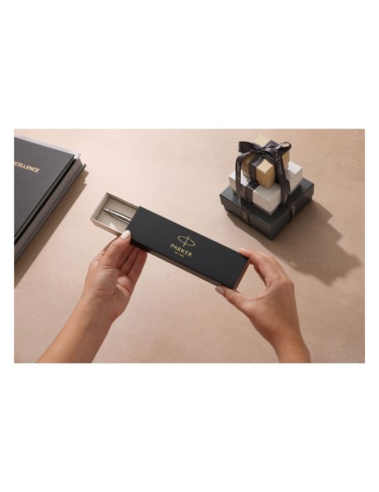 Parker Jotter Stylo recyclé en acier inox - bleu