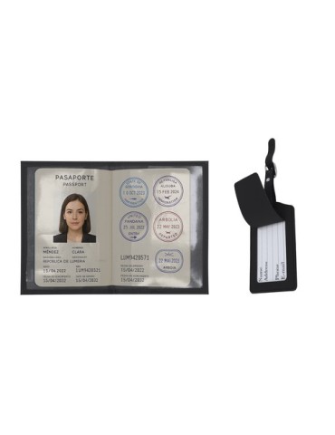 Set Voyage Sislak Matières : PU Couleurs : noir cadeau entreprise pas cher