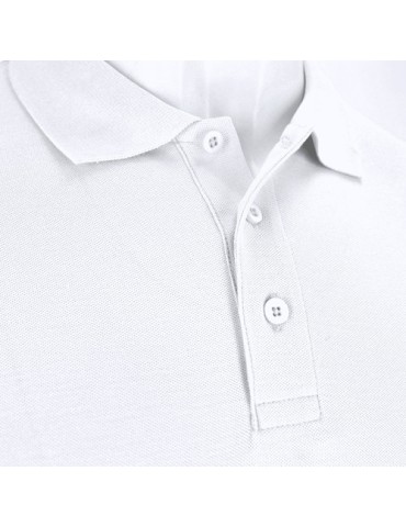 Polo Adulte Blanc Charlot Matières : coton Taille textile : XXL Couleurs : blanc objet publicitaire robuste