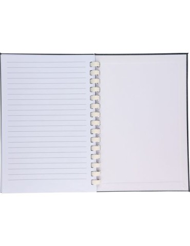 Carnet A6 en rPET Ilias Matières : papier recyclé Couleurs : bleu marquage laser ultra précis