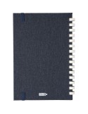 Carnet A6 en rPET Ilias Matières : papier recyclé Couleurs : bleu personnalisation rapide en France