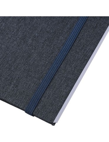 Carnet A6 en rPET Ilias Matières : papier recyclé Couleurs : bleu marquage couleur éclatante