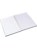 Carnet A6 en rPET Ilias Matières : papier recyclé Couleurs : bleu goodies publicitaire durable