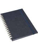 Carnet A6 en rPET Ilias Matières : papier recyclé Couleurs : bleu cadeau entreprise pas cher